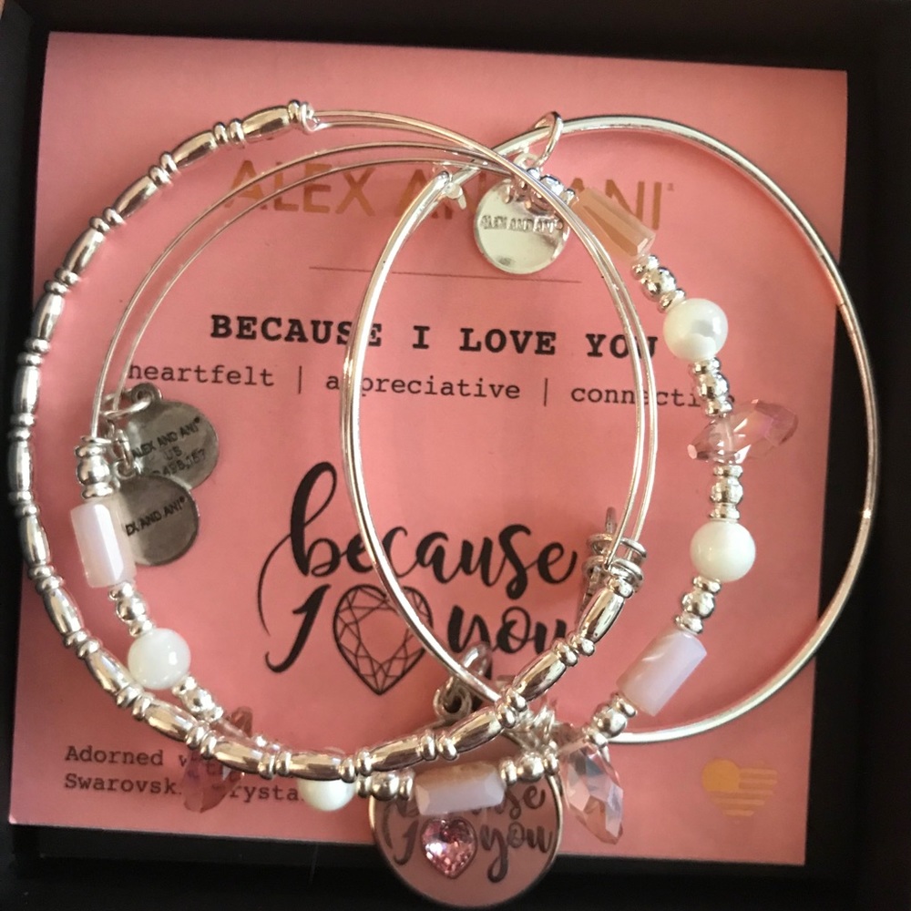 Alex and Ani Silver Because I Love You Bracelet
